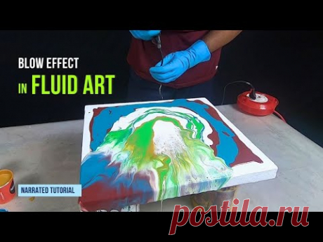 Easy Blow Effect in Fluid Art: stunning technique to create captivating fluid Abstract paintings