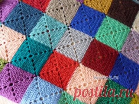 Плед Бабушкин квадрат. Работа Светланы Шевченко