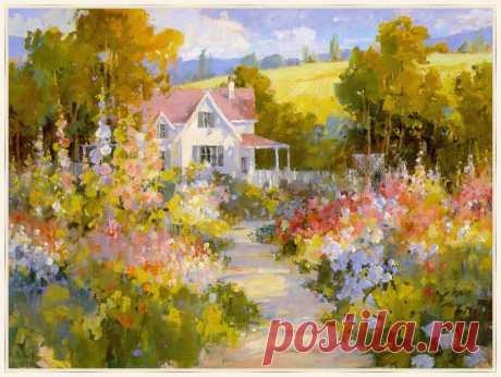 SongerSteve TheGardenPathway sj. Steve Songer. Download painting.