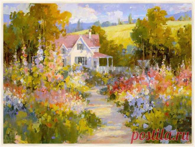 SongerSteve TheGardenPathway sj. Steve Songer. Download painting.