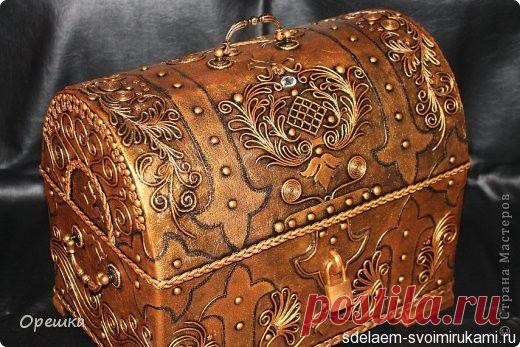 СУНДУК ИЗ КОРОБКИ МК - КРАСОТИЩА!!! КАК НАСТОЯЩИЙ!!!