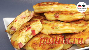 Оладьи в стиле ПИЦЦА. Объедение! Вкусный, ароматный и сытный завтрак!