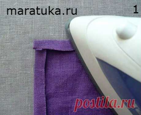 Обработка прямого угла срезов ткани