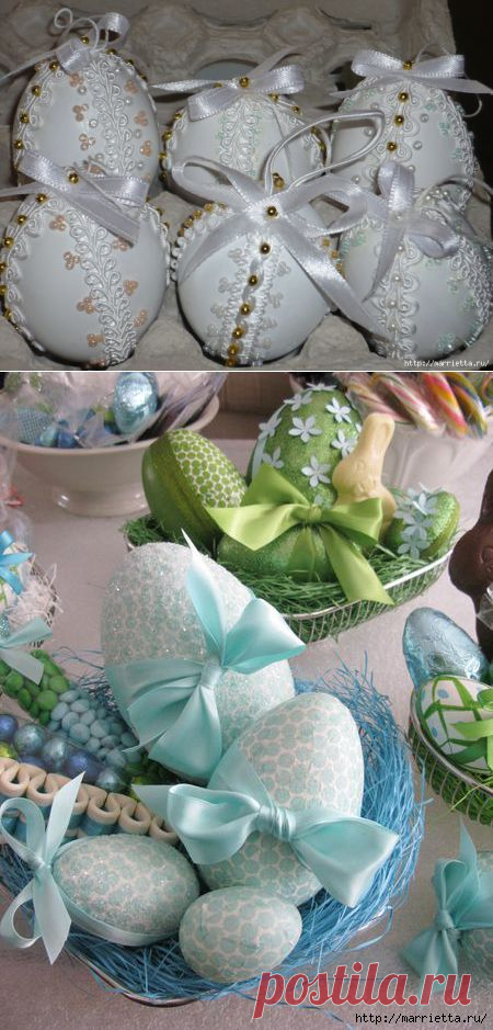 Использование куриных яиц в праздничном декоре |