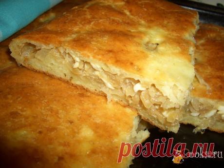 Пирог из творожного теста с капустной начинкой фото рецепт приготовления