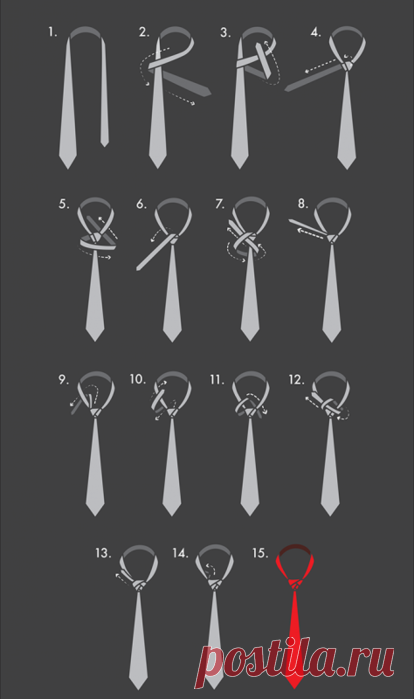 Шикарный Eldredge Knot. Завязываем галстук.