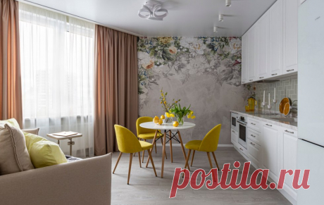 Яркая питерская однушка 48 м² со сложной планировкой — INMYROOM