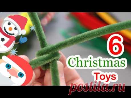 🔴🟢⚪6 IDEAS FOR CHRISTMAS TOYS🔴🟢⚪ made from pipe cleaner