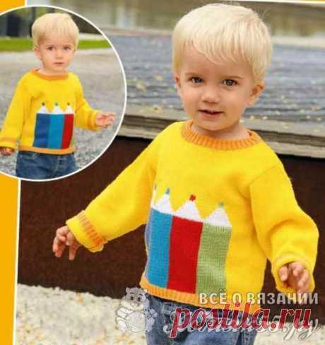 Пуловер для мальчика спицами