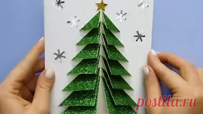 25 ПРОСТЫХ И МИЛЫХ ИДЕЙ НОВОГОДНИХ ОТКРЫТОК !