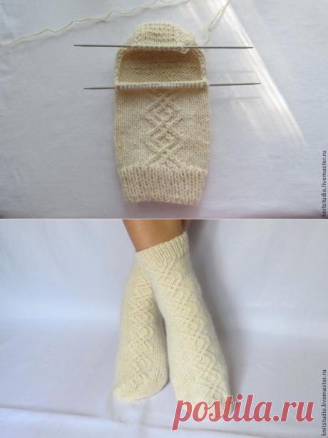 Вяжем шерстяные носки на 5 спицах - Ярмарка Мастеров - ручная работа, handmade