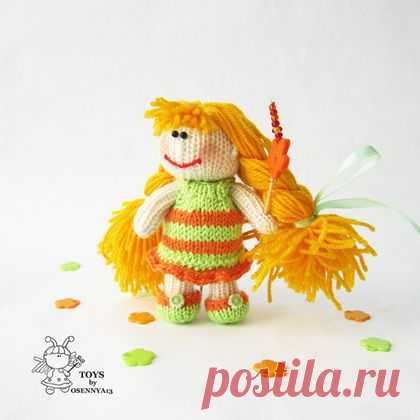 Мастер-класс "Малышка Весна" - кремовый,вязаная игрушка,вязание спицами