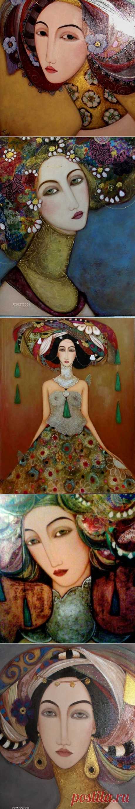 Непостижим ее печальный взгляд...Художник Faiza Maghni
