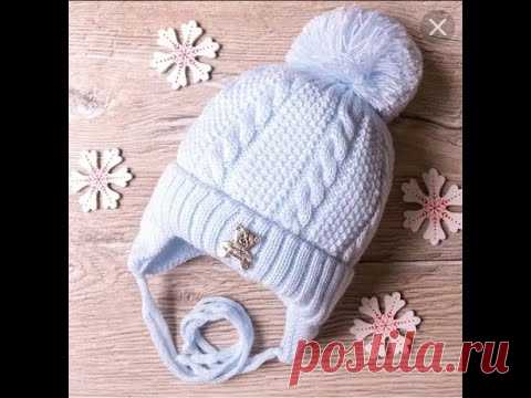 Детская шапочка спицами 4/4-часть