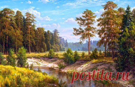 Художник-самоучка пишет реалистичные пейзажи русской природы, которые напоминают картины великого Шишкина