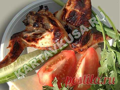 ШАШЛЫК ИЗ КУРИНЫХ КРЫЛЫШЕК | КартаВкуса.ру - рецепты с фото