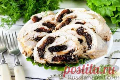 Рецепт: Куриный рулет с черносливом на RussianFood.com