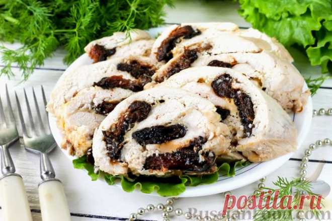 Рецепт: Куриный рулет с черносливом на RussianFood.com