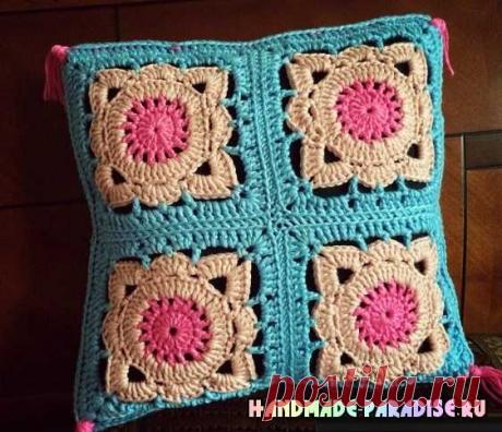 Вязание крючком подушки на диван
