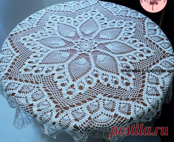 Скатерть”Саманта” крючком Скатерть саманта крючком. Большая круглая скатерть крючком
