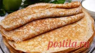 Самые Вкусные На Кефире Тонкие с Дырочками Блины. Объедение Просто!