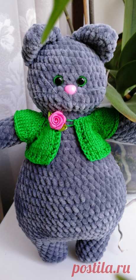 PDF Котик крючком. FREE crochet pattern; Аmigurumi doll patterns. Амигуруми схемы и описания на русском. Вязаные игрушки и поделки своими руками #amimore - плюшевый котик, зефирный кот, большая кошечка, кошка, котенок, cat, kitten, gato, gatito, gatinho, chat, minou, kitty, kätzchen. Amigurumi doll pattern free; amigurumi patterns; amigurumi crochet; amigurumi crochet patterns; amigurumi patterns free; amigurumi today.