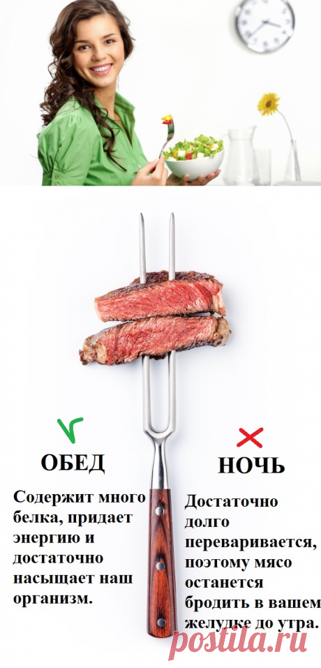 В какое время суток и какие продукты правильно употреблять
