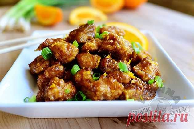 Необычные и ароматные куриные бедрышки с апельсиновым соусом.