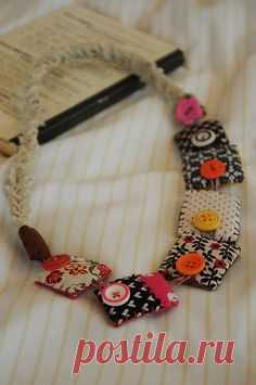 (6) necklace | Fabric Jewelry