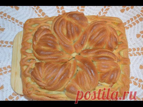 МОЯ ИДЕЯ..My idea.Flower Bread .Пирог с картошкой и лососем.