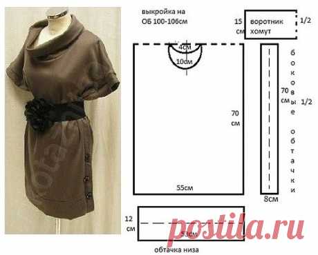 Выкройка трикотажного платья — Сделай сам, идеи для творчества - DIY Ideas