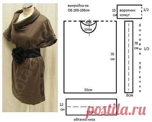 Выкройка трикотажного платья — Сделай сам, идеи для творчества - DIY Ideas