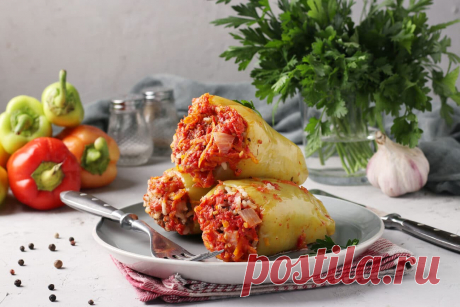 Фаршированные перцы с фаршем и овощами рецепт с фото пошагово