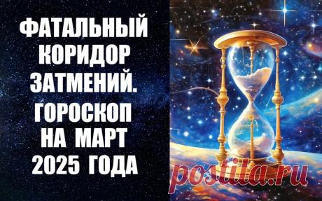 ЧИТАЙТЕ ГОРОСКОП НА МАРТ 2025 ГОДА. ФАТАЛЬНЫЙ КОРИДОР ЗАТМЕНИЙ -