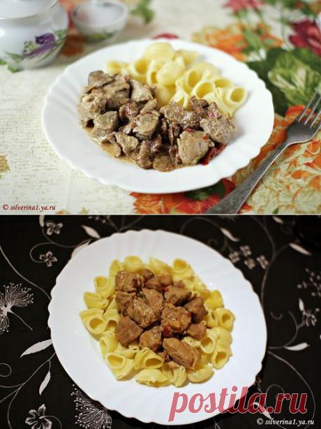 Свинина, тушеная с грибами - кулинарный рецепт