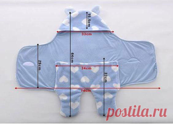Теплая пеленка-кокон для младенца