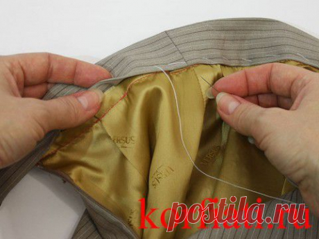 Притачной пояс на юбку/брюки – мастер-класс.