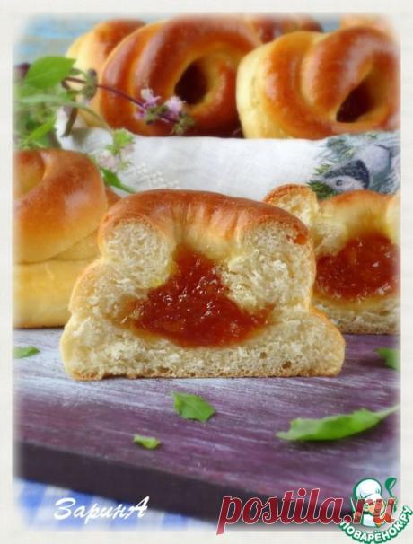 Булочки с апельсиновым джемом - кулинарный рецепт