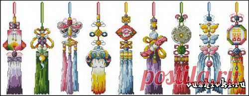Китайские узлы (SODA SO-G19 Chinese Knots) » Вышивка, бесплатные схемы вышивки крестом, рукоделье.