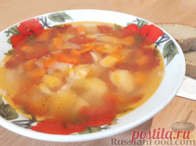 Рецепт: Куриный суп со сладким перцем и помидорами на RussianFood.com