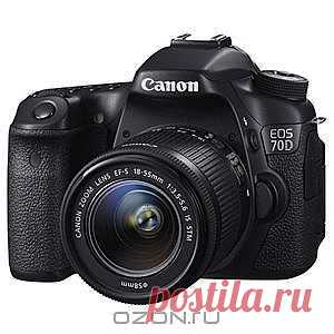 Canon EOS 70D kit 18-55 STM зеркальная фотокамера - CMOS-датчик с 20,2 млн. пикселей и процессор DIGIC 5+: 
Высокопроизводительная камера EOS 70D оснащена CMOS-датчиком APS-C с 20,2 млн. пикселей и мощным процессором обработки изображения DIGIC 5+, что позволяет получать безупречно четкие 14-битные изображения и передавать мельчайшие детали. Естественность цветопередачи дополнена плавностью переходов полутонов.