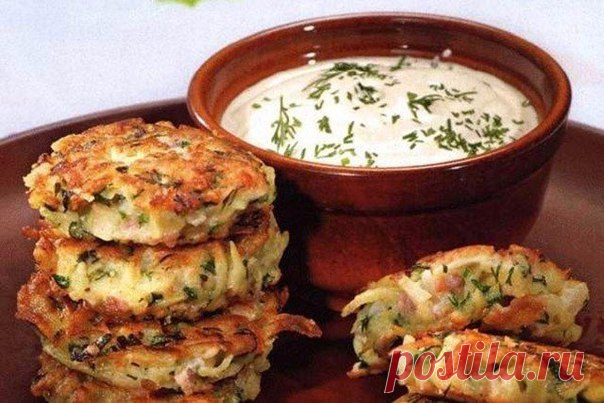 Оладьи картофельные с кабачком