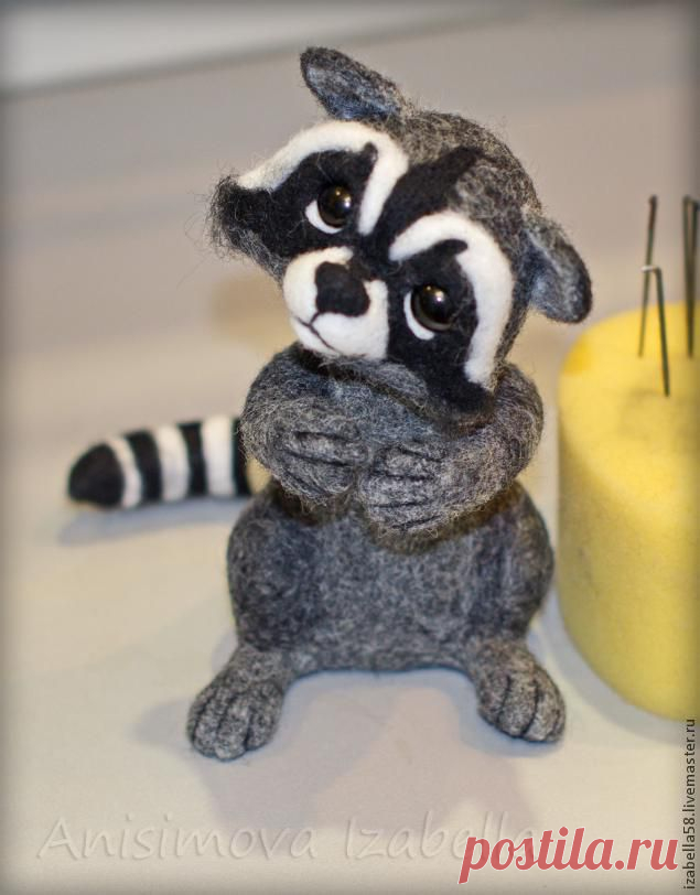 Мастер-класс по валянию енота - Ярмарка Мастеров - ручная работа, handmade