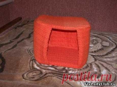 Дом для кошки своими руками. Мастер-класс с фото. - Для животных