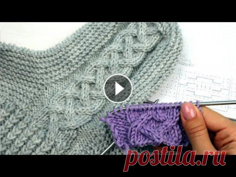 Коса из 12 петель. Араны спицами Коса из 12 петель. Араны спицами...