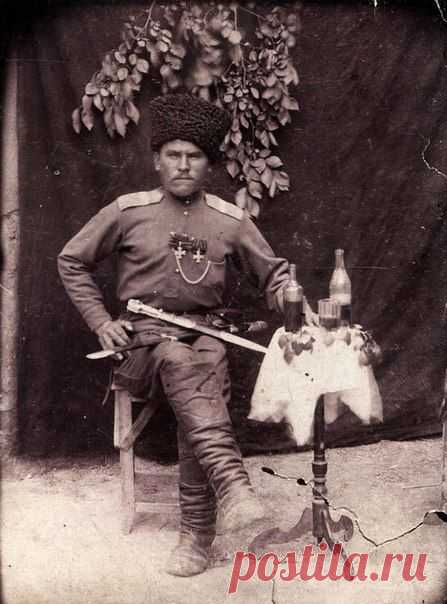Георгиевский кавалер, терский казак М. А. Белоусов. / Историческая справка