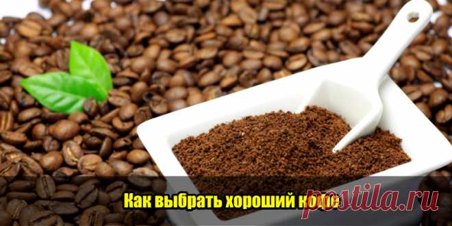 Как выбрать хороший кофе | Полезные советы