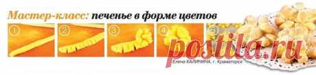 Печенье в форме цветов