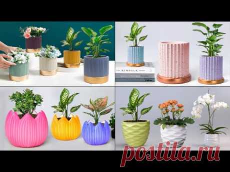 Pottery Making || Cement flower vase - Cement tree pot making