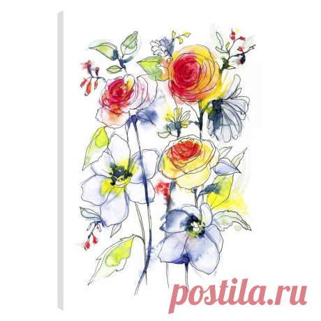 Artmaison Canada Floral Romance Iii Canvas Wall Art CCC